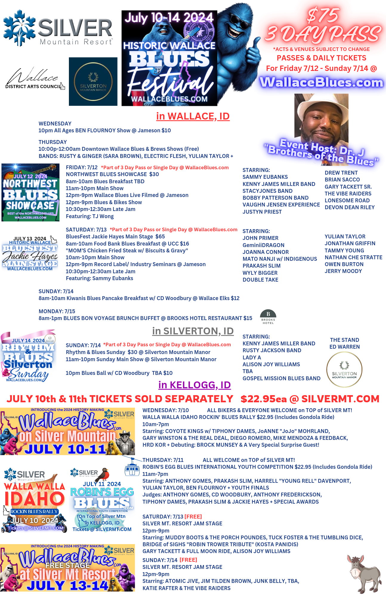 Wallace Blues Festival Silver Valley Events